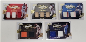 Lot of (5) Baseball 2021 Panini Tools of the Trade Stars & Hall of Famers Patch Cards