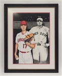 Babe Ruth/Shohei Ohtani Original 20x27 James Fiorentino Watercolor Painting Framed 29x37