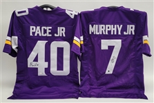 Lot of 2 Byron Murphy Jr. & Ivan Pace Jr. Autographed Custom Jerseys Beckett