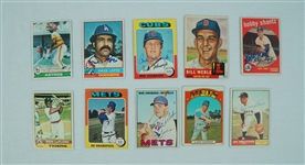 Lot of 10 Autographed Vintage Baseball Cards