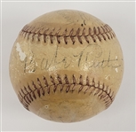 1939 Hall of Fame Induction Autographed Baseball w/ 7 Signatures Including Ruth, Cobb, & Wagner Beckett & PSA/DNA LOAs