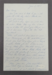 Paul Giel Signed Handwritten Letter JSA