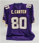 Cris Carter Autographed Minnesota Vikings Practice Used Jersey