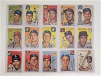 Lot of (58) Autographed 1954 Topps Baseball Cards