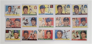 Lot of (53) Autographed 1955 Topps Baseball Cards