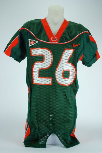 Lot Detail - Sean Taylor Game Used Miami Hurricane Jersey GU 8.5