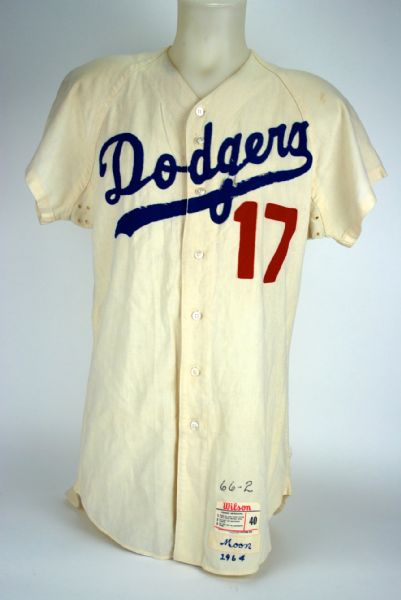Wally Moon 1964 Game Used LA Dodgers Flannnel Jersey GU 7