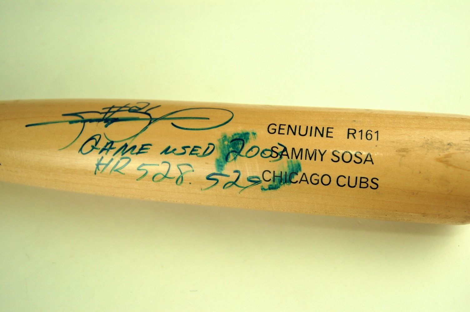 Sammy Sosa Game-Used Bat & Signed Jersey