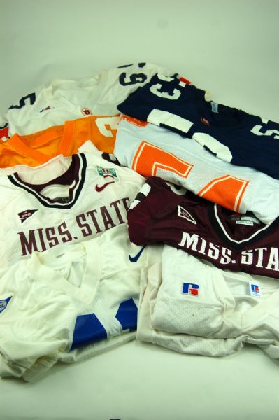 SEC Lot of 8 Game Used Jerseys