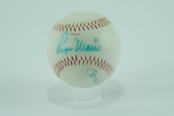 Mickey Mantle & Roger Maris Dual Signed Baseball PSA/DNA LOA