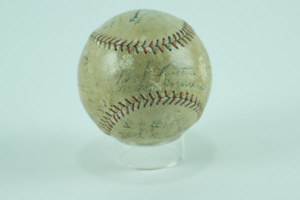 Babe Ruth & 1926 Yankees & Athletics Autographed Baseball