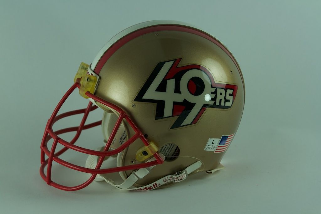 49ers helmet design inconsistencies of the 1990s — an