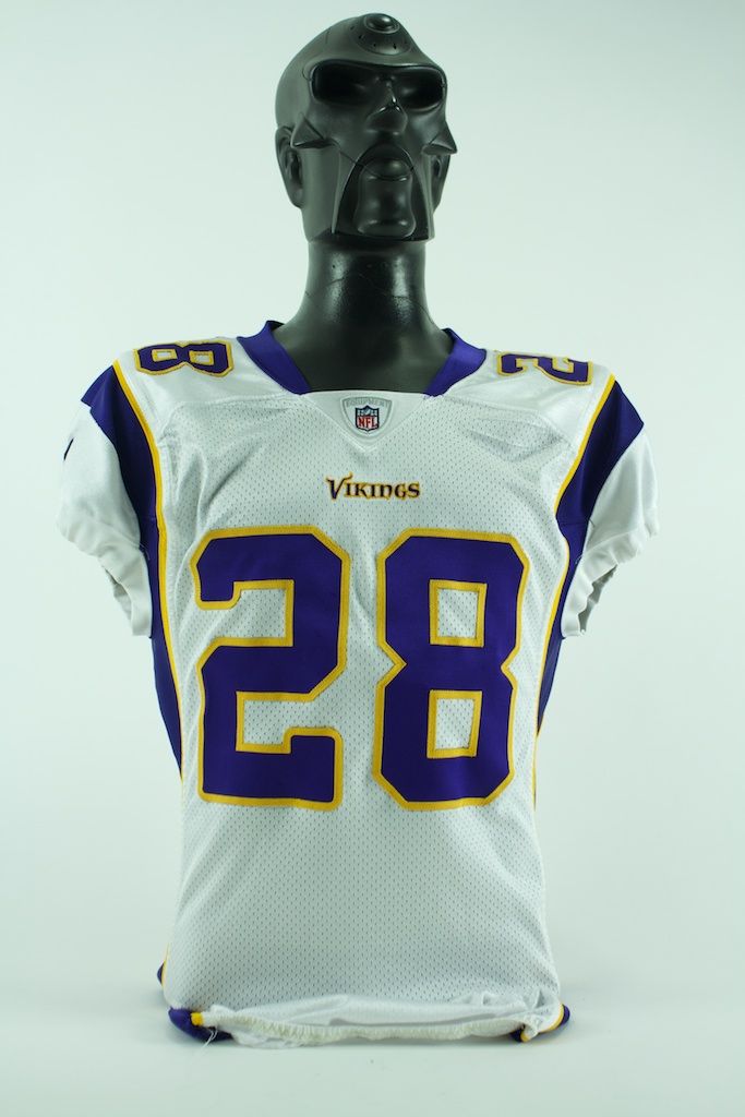 Lot Detail - 2009 Adrian Peterson Significant Game Worn Minnesota Vikings  Throwback Jersey (Team LOA)