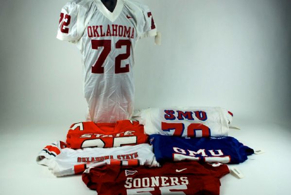 Big 12 lot of 6 Game Used Jerseys