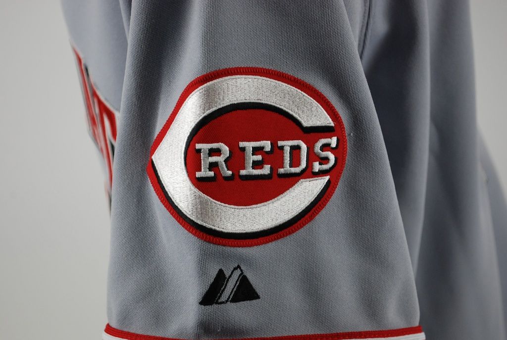 Joey Votto Game-Used Jersey JB010328. Used on 7/19 vs. Cleveland.