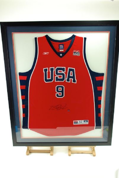 LeBron James Team USA Autographed & Framed Olympic Jersey