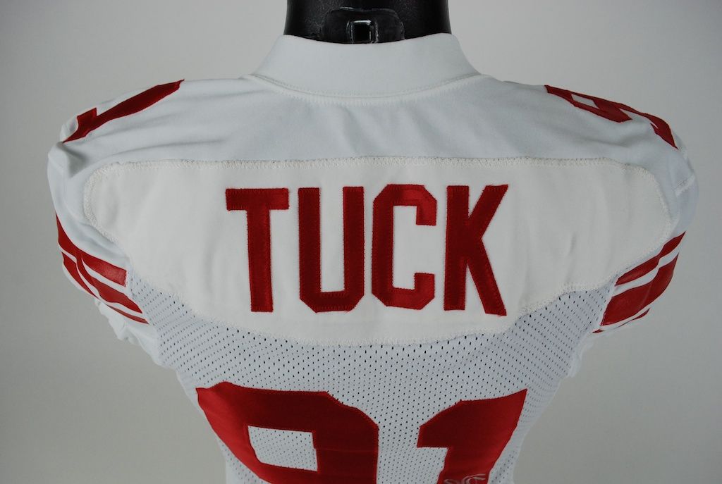 Lot Detail - 2005 Justin Tuck New York Giants Game-Used Home Jersey  (WTM-PRT Memorial Patch)