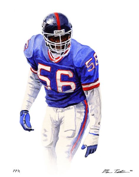 New York Giants Lawrence Taylor LE Giclee On Canvas Painted By Ben Teeter 