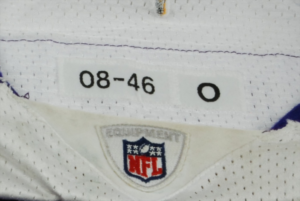 Lot Detail - 11/9/08 Jared Allen Minnesota Vikings Game-Used Home Jersey  (Team Repairs) (JO Sports LOA) (Minnesota Vikings LOA)