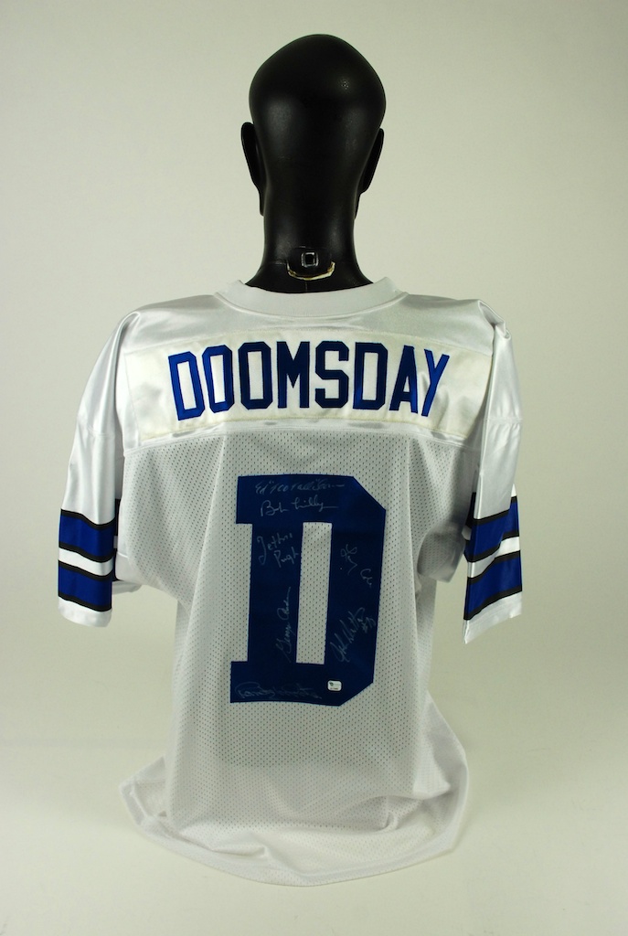 Doomsday II autograped(jsa) jersey Dallas Cowboys White, Too Tall