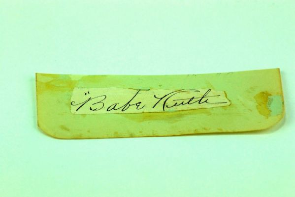 Babe Ruth Cut Signature 