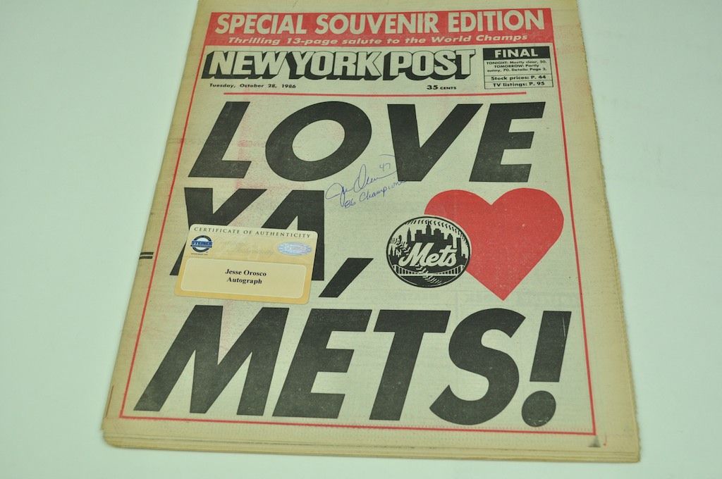 1986 New York Mets Team Autographed (World Series Champs - Orosco