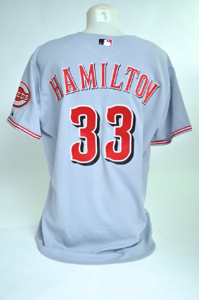 Josh Hamilton 2007 Game Used Cincinnati Reds Rookie Jersey GU 9