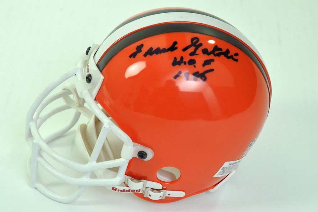 Frank Gatski Autographed Cleveland Browns Mini Helmet (PSA