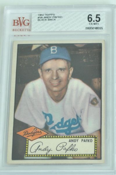 Andy Pafko 1952 Topps Card #1 Graded BVG 6.5 EX-MT+