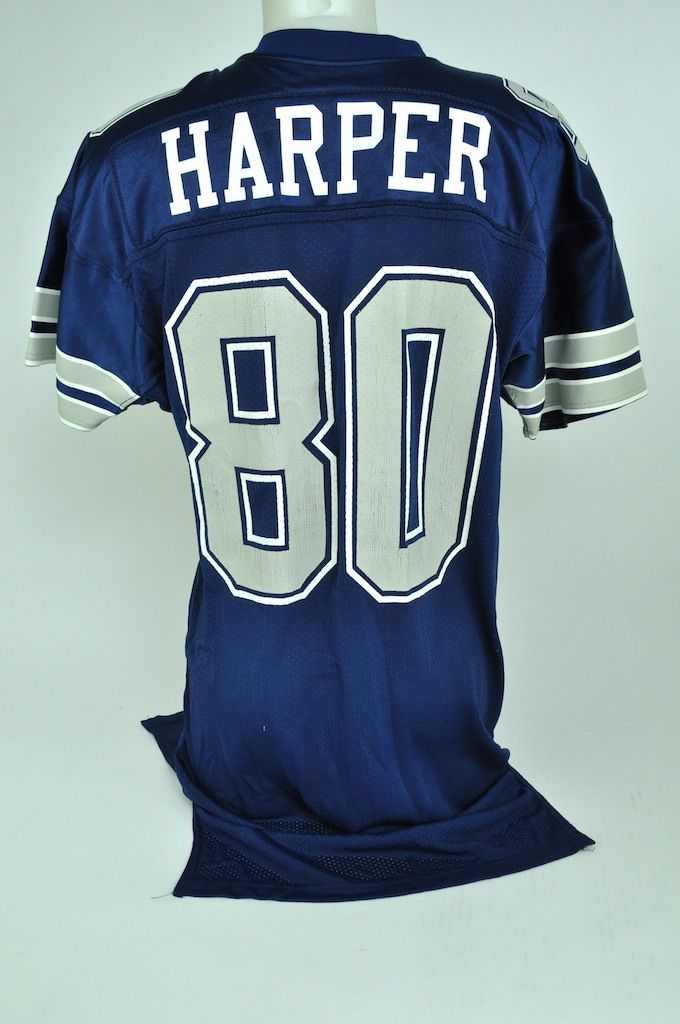 Alvin Harper Signed Blue Cowboys Jersey (JSA) 1st Round Dallas