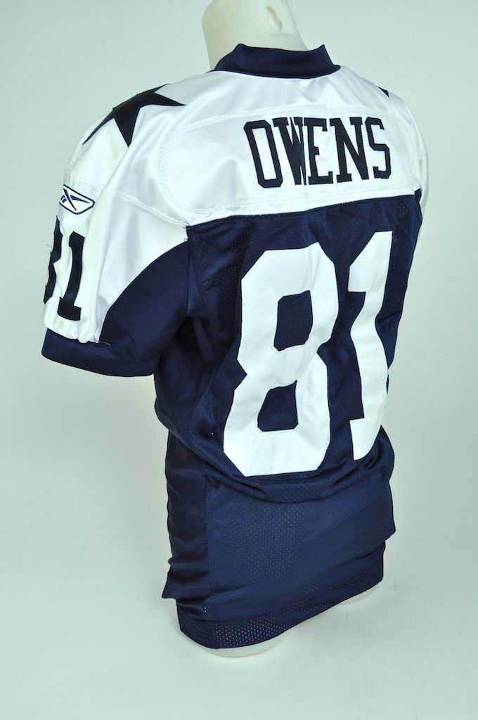 81 TERRELL OWENS Dallas Cowboys NFL WR White Throwback Jersey