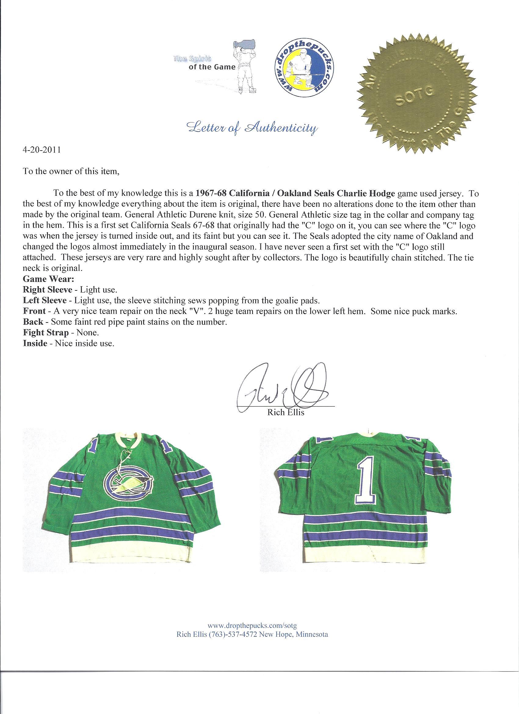 California Golden Seals Customized Number Kit For 1967-1970 Away Jersey –  Customize Sports