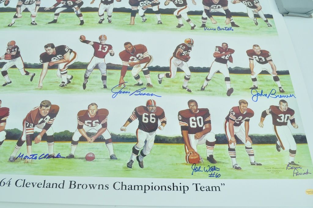 1964 Cleveland Browns Championship Team Signed Lithograph. 1964 was, Lot  #42142