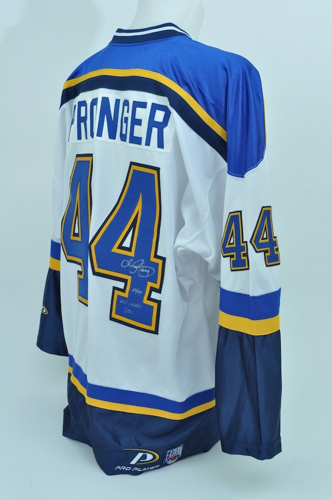 Chris Pronger Autographed St. Louis Blues Jersey - NHL Auctions