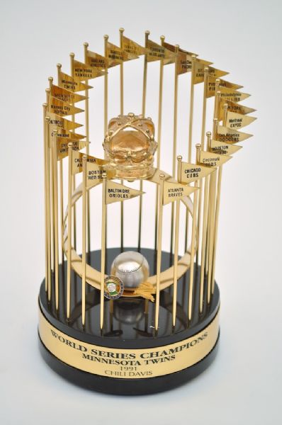 Chili Davis 1991 Minnesota Twins World Series Championship Trophy
