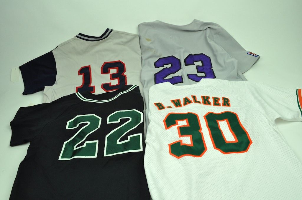 Lot Detail - Lot of 4 College Baseball Game Used Jerseys