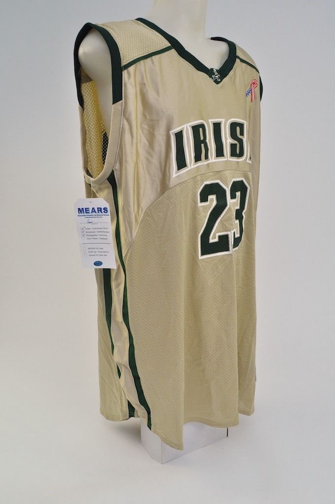 LeBron James Game Used St. Vincent-St. Mary Irish High School Jersey (MEARS)