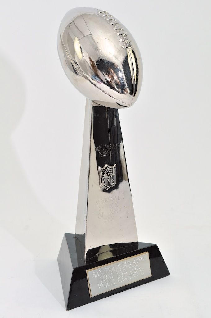 Lot Detail - 1982 San Francisco 49ers Super Bowl XVI Champions Full Sized  Lombardi Trophy