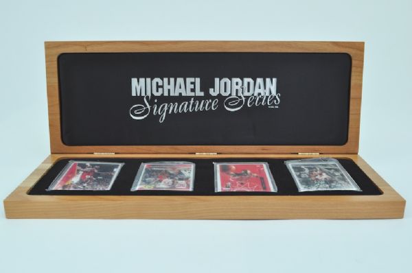 Michael Jordan Autographed "Signature Series" Porcelain Card Set