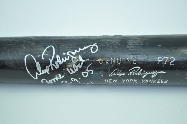 Alex Rodriguez Game Used & Autographed HR #41 Bat vs. Boston Red Sox