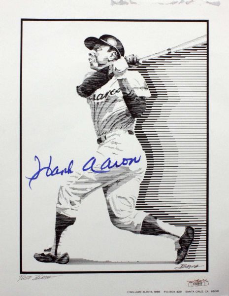 lot-detail-hank-aaron-autographed-8x10-limited-edition-sketch