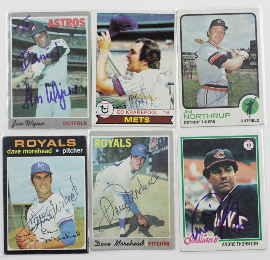 Lot Detail - Lot of 17 Autographed Baseball Cards