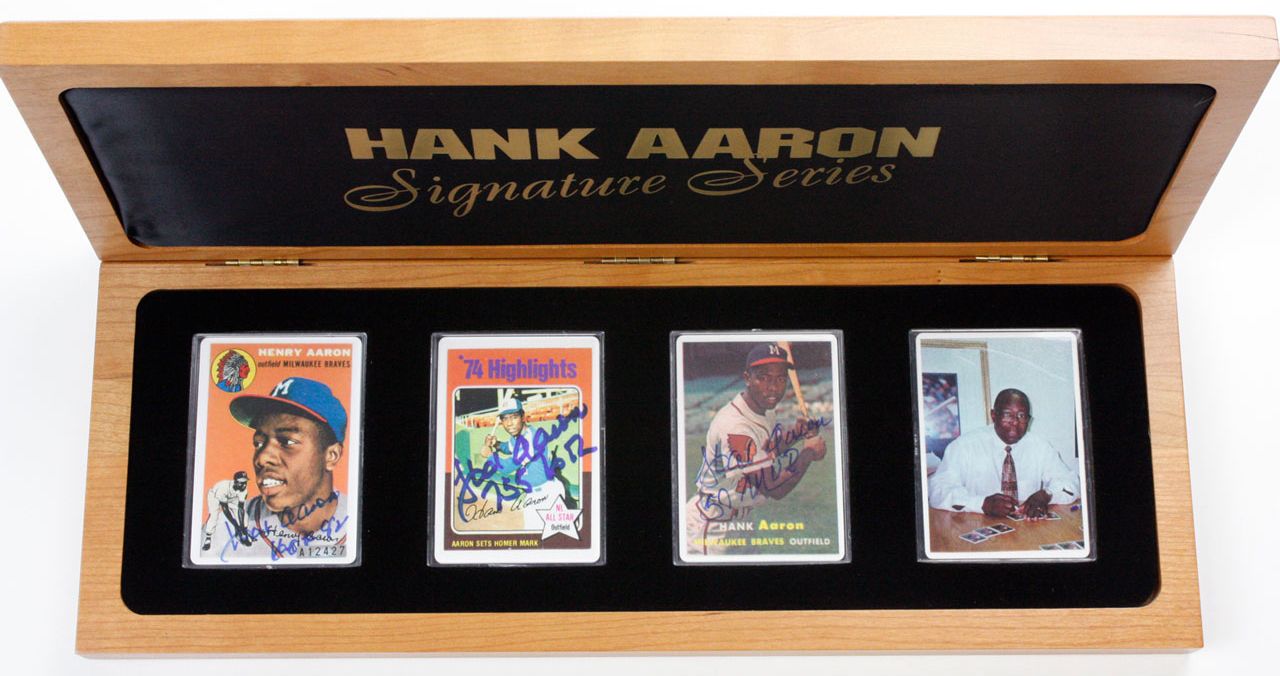 Hank Aaron Hand Signed Card - CharityStars