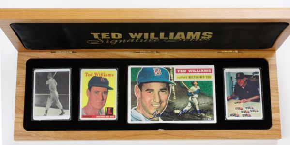 Ted Williams Autographed Limited Edition Porcelain Card Set