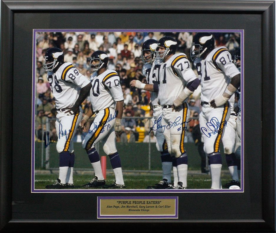 Sold at Auction: Vikings Purple People Eaters 16x20 Photo Signed