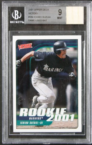 Ichiro Suzuki 2001 Upper Deck Graded Game Used Bat Card