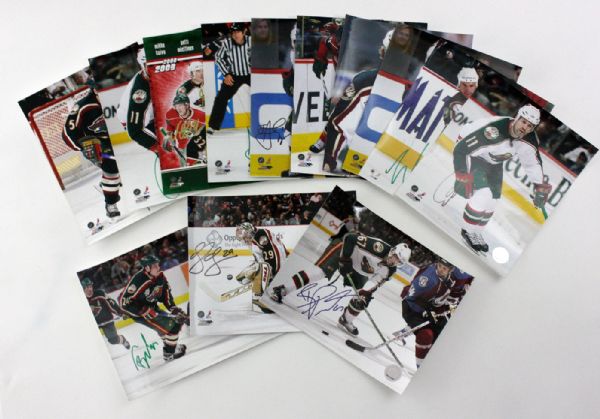 Minnesota Wild Lot of 13 Autographed 8x10 Photos