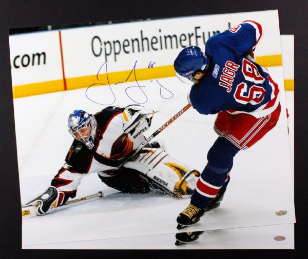 Lot of 2 Jaromir Jagr Autographed 16x20 Photos