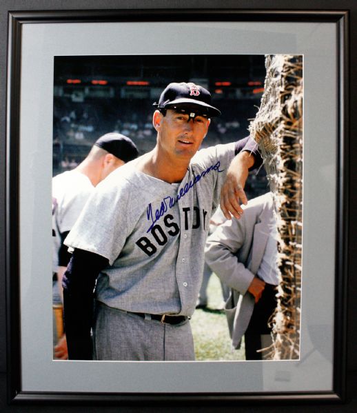 Ted Williams Autographed & Framed 16x20 Photo