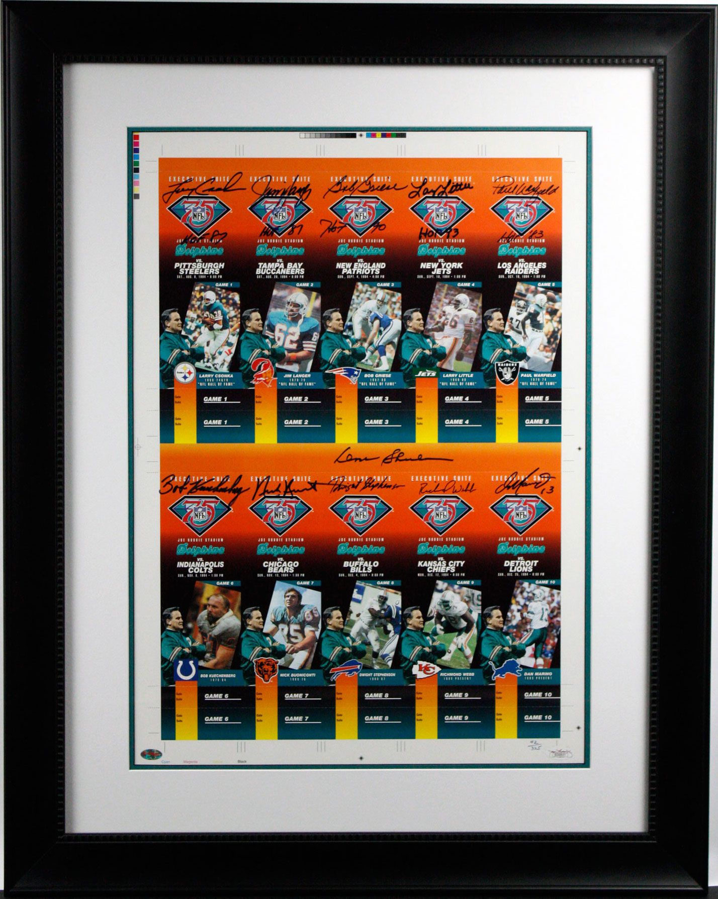 BOB KUECHENBERG Miami Dolphins Autographed 8x10 Photo